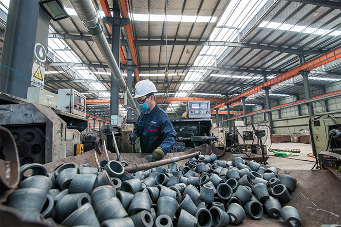 郑州网架配件-锥头加工车间